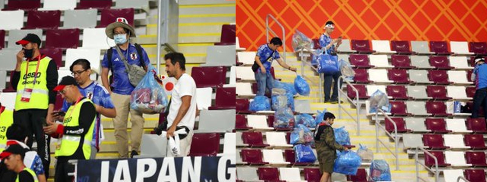 Japanese fans praised for World Cup clean-up